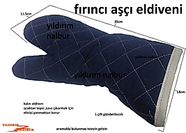 AŞÇI ELDİVENİ FIRINCI ELDİVENİ KORUYUCU YANMAZ ELDİVEN
