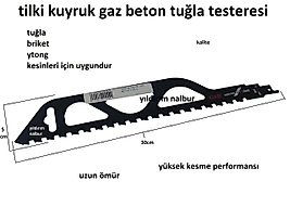 TİLKİ KUYRUK YTONG TUĞLA BRİKET KESME TESTERESİ KALİTE