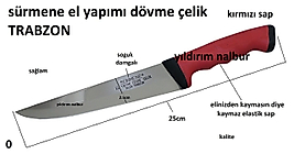 SÜRMENE BIÇAK KURBAN BIÇAĞI KAYMAZ SAP KASAP BIÇAK