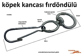 FIRDÖNDÜ MAŞA KÖPEK TASMA FIRDÖNDÜSÜ KALIN