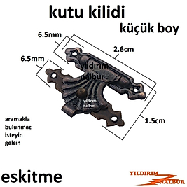 ESKİTME KUTU KİLİDİ KÜÇÜK BOY DEKORATİF KLİPS SANDIK KİLİDİ HOBİ KİLİT EMNİYET KİLİDİ