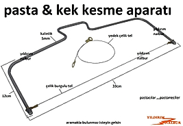 PASTA KESME PASTA DİLİMLEME APARATI BÜYÜK BOY KEK KESME DİLME APARAT ÇELİK