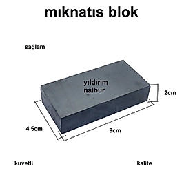MIKNATIS BLOK 90X45X20 KÜP MIKNATIS HOBİ MIKLANTIS TUĞLA MIKLATIS TABAN MIKNATIS