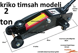 KRİKO TİMSAH TİPİ 2 TON TEKERLEKLİ ARABA ALTI KRİKO SÜRGÜ KİRİKO