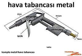 HAVA TABANCASI METAL KISA TİP ŞİŞİRME ÜFLEME TABANCASI