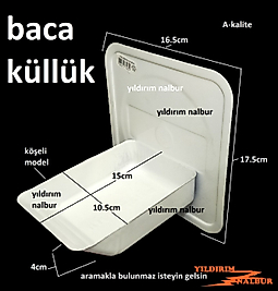 BACA KÜLLÜK LÜKS MODEL BEYAZ KÖŞELİ KÜREK TİP SOBA BACASI KÜLLÜK KALIN ETLİ MALZEME