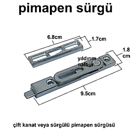 ÇİFT AÇILIR PİMAPEN PENCERE SÜRGÜSÜ KANAT PENCERE KİLİDİ HIRSIZ KİLİDİ