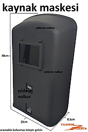 KAYNAK MASKESİ PLASTİK SİYAH CAMLI KAYNAK YAPMA MASKESİ ELDE TUTMALI
