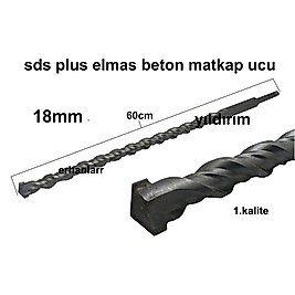 BETON DELME UCU SDS PLUS 18X600 MATKAP UCU KANALLI DUVAR DELME UZUN BOY DUBLE BOY