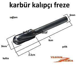 KARBÜR KALIPÇI FREZE KALIN DİŞ KALIPÇI TORNA UCU TAŞLAMA
