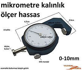 MİKROMETRE KALINLIK ÖLÇER 0-10MM KUMPAS HASSAS ÖLÇÜM ALETİ