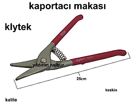 KAPORTACI MAKASI SAĞ KLYTEK KALİTE SAĞLAM SAÇ MAKASI TENEKE MAKASI