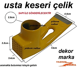 DEKOR USTA KESERİ SAPLI ÇELİK İNŞAAT KALIPÇI KESER SARI KALİTE