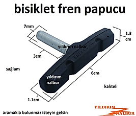 BİSİKLET FREN PAPUCU PİMLİ BALATASI GENİŞ KALIN UZUN BOYLU SAĞLAM