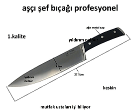 ŞEF BIÇAĞI AŞÇI BIÇAĞI KÜÇÜK BOY AĞIR SEBZE BIÇAĞI MUTFAK BIÇAK