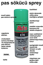 PAS SÖKÜCÜ SPREY YAĞLAYICI SPREY KALİTELİ