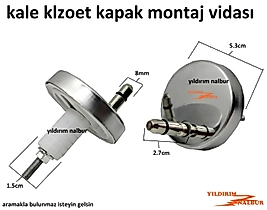 KALE KLOZET KAPAK BAĞLANTI VİDASI KALIN PİMLİ VİDA PASLANMAZ METAL AMATİSÖRLÜ KLOZET KAPAK MONTAJ APARATI PİMLİ