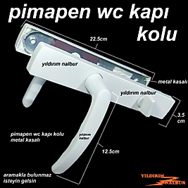 PİMAPEN WC KAPI KOLU METAL KASA TUVALET BANYO KAPI KOLU PENCERE YALE PLASTİK KOL