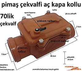 ÇEKVALF PLASTİK 70 LİK UZUN TİP SAĞLAM LOGAR ÇEKVALF PİS SU KLAPESİ KLAPA YETMİŞ LİK PİMAŞ ÇEKVALF