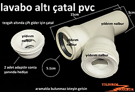 LAVABO TEZGAH ALTI 50 LİK ÇATAL SİFON GİDERİ HEDİYELİ ADAPTÖR CONTA ÇAMAŞIR TAHLİYE ÇATAL