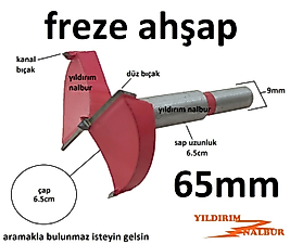 65 MM FREZE MOBİLYA MENTEŞE YUVA AÇMA AHŞAP FREZE HOBİ AHŞAP FREZE UCU KIRMIZI