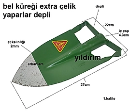 KÜREK BEL KÜREĞİ DEPLİ HAKİKİ ÇELİK YAPARLAR BAHÇE BELLEME