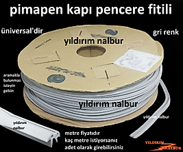 PİMAPEN PENCERE KAPI FİTİLİ ÜNİVERSAL GRİ RENK PİMAPEN LASTİK