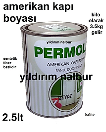 AMERİKAN KAPI BOYASI 2.5.LT PANEL KAPI BOYASI AHŞAP BOYASI BEYAZ ÜYÜK GALON