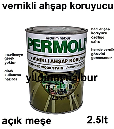 VERNİKLİ AHŞAP KORUYUCU AÇIK MEŞE RENK VERNİK 2.5LT BÜYÜK BOY