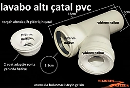 LAVABO TEZGAH ALTI 50 LİK ÇATAL SİFON GİDERİ HEDİYELİ ADAPTÖR CONTA ÇAMAŞIR TAHLİYE ÇATAL