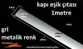 KAPI EŞİK ÇITASI 1MT SATEN METALİK RENK GRİ KAPI ALT ÇITASI METAL