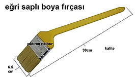 EĞRİ SAPLI KESTİRME FIRÇASI 3 NO KALORİFER FIRÇASI GENİŞ