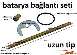 BATARYA MONTAJ SETİ TEK VİDA 15CM UZUN BOY MUTFAK BATARYASI LAVABO BATARYASI