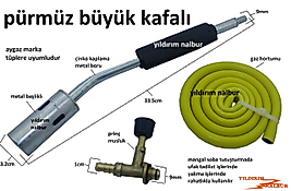 PÜRMÜZ BÜYÜK KAFA YAKYAK MANGAL ŞALAMA TUTUŞTURMA 1.KALİTE SGS