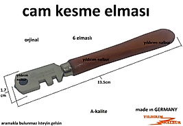 CAM ELMASI ALMAN MARKASI UYGUN FİYAT CAM KESME ELMASI 1.KALİTE