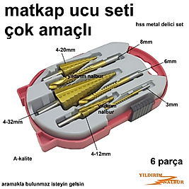 ÇOK AMAÇLI MATKAP UCU SET HSS 6 PARÇA METAL DELME UCU