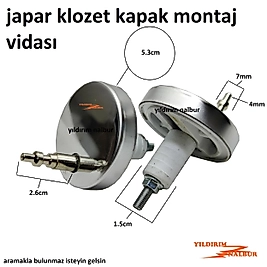 JAPAR KLOZET KAPAK MONTAJ VİDASI İNCE UÇLU AMATİSÖRLÜ KAPAK VİDASI BAĞLAMA