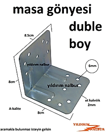 MASA GÖNYESİ 85x80 KALIN KALİTELİ GENİŞ L DEMİR L KÖŞE BÜYÜK BOY