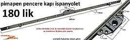 İSPANYOLET PİMAPEN KAPI PENCERE KİLİDİ 180CM KAPI KARŞILIĞI