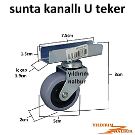 SEHPA TEKERLEĞİ MASA TEKERLEĞİ SUNTA KANALLI UZUN TİP TEKERLEK