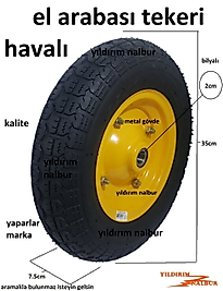 EL ARABASI TEKERLEK HAVALI YAPARLAR YÜK ARABASI TEKER METAL KASA
