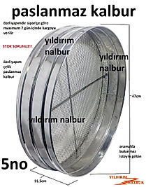 PASLANMAZ KALBUR ELEK 5NO GIDA ELEK UN ELEME 5MM BAHARTAÇI KURUYEMİŞ BAKLİYAT ELEK