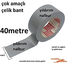 ÇELİK BANT ÇOK AMAÇLI BANT 40 MT GRİ TAMİR BANTI ÇADIR BANDI