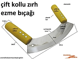 SALATA KEBAP ZIRH EZME BIÇAĞI KEBAPÇI BIÇAĞI ÇİFT SAP PLASTİK SAPLI