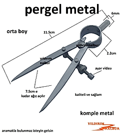 PERGEL METAL PERGEL HOBİ PERGEL 11.5CM AYARLI PERGEL