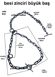 BESİ ZİNCİRİ ORTA BÜYÜK BAŞ HAYVAN TASMASI BÜYÜKBAŞ BOĞA ZİNCİRİ