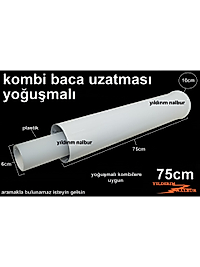 KOMBİ BACA UZATMASI 75 CM YOĞUŞMALI KOMBİ ŞOFBEN UZATMASI 75LİK UZUN BOYLU