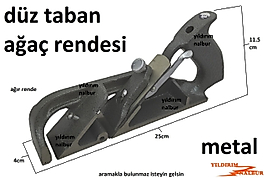 AĞAÇ RENDESİ KOMPLE METAL DÜZ TABAN MARANGOZ RENDESİ DAR MODEL