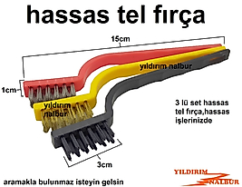 TEL FIRÇA SET 3 PARÇA HASSAS HOBİ FIRÇA YUMŞAK