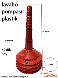 BÜYÜK BOY LAVABO WC POMPASI UZUN PLASTİK TUVALET POMPASI LAVABO POMPA